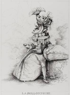 Ewa Juszkiewicz, 'La Pollonoise (after Michel Aubert)', ink on paper, 2018