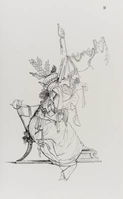 Ewa Juszkiewicz , 'Muse (after Ferdinand Pinck)', ink on paper, 2018