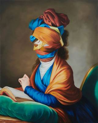 Ewa Juszkiewicz, 'Untitled (after  Elizabeth Vigee Le Brun)', oil on canvas, 100 x 80 cm, 2019 